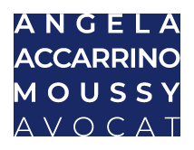 Logo Cabinet Accarrino Moussy, créé par Gallia Lex pour un cabinet d'avocats