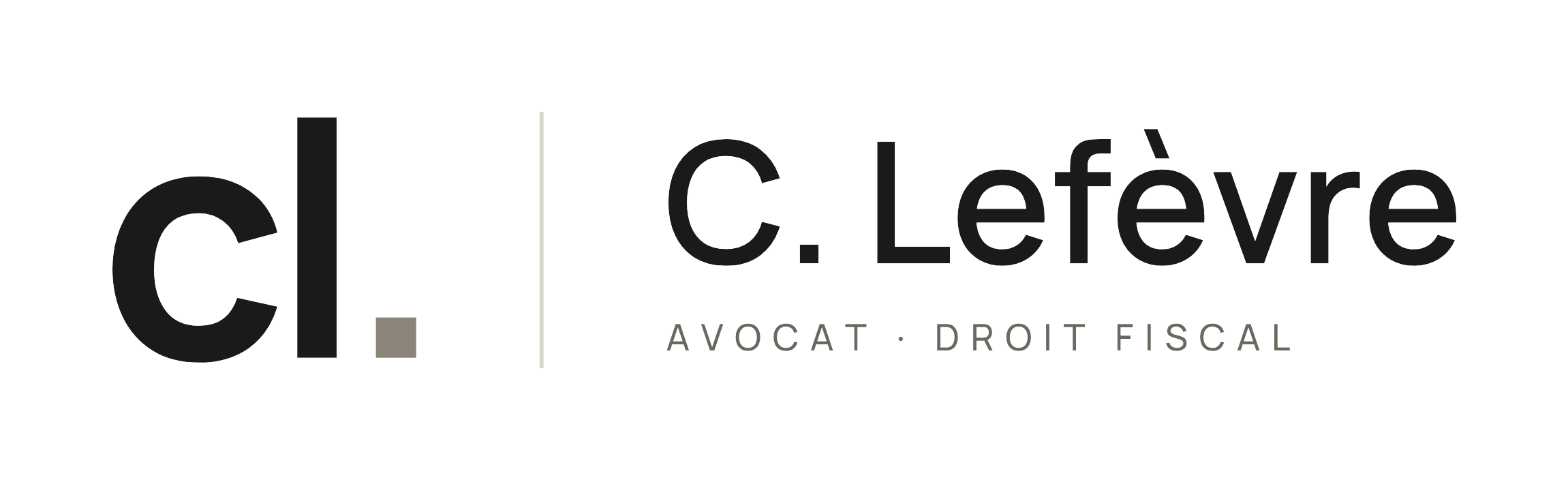 Logo C. Lefèvre, avocat, créé par Gallia Lex pour un cabinet d'avocats